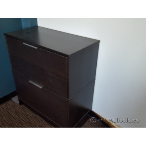 IKEA Effektiv Espresso 2 Drawer Lateral File Locking Allsold
